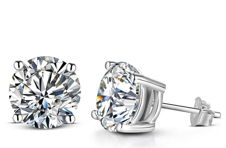 Moissanite stud earrings
