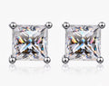 Moissanite Princess Cut Earrings 925 Silver