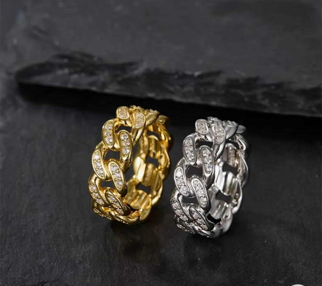 Moissanite Ring in 925 Silver and 18k Gold Plating