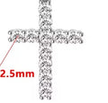 Moissanite cross pendant 2.5mm-4mm