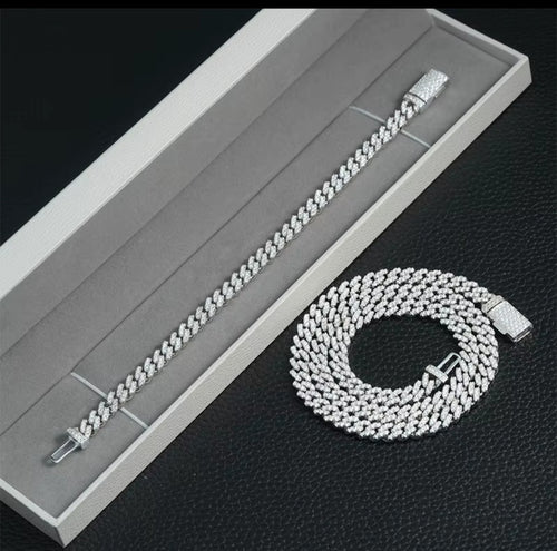 6mm Moissanite Cuban link chain
